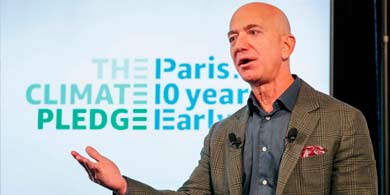 Jeff Bezos prometi una Amazon descarbonizada para 2040