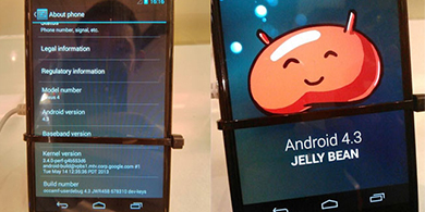 Android 4.3 pudo verse en un Nexus 4