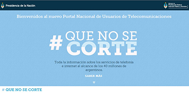 QUE NO SE CORTE!, la nueva web para usuarios de telecomunicaciones