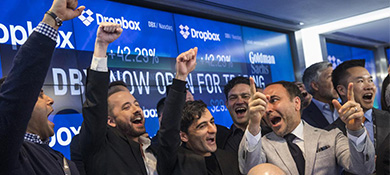 En su primera prueba, Dropbox super las expectativas en la Bolsa