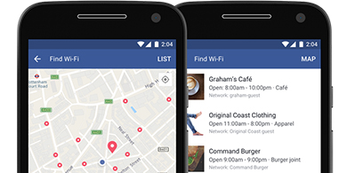 Facebook ahora te dice dnde hay WiFi