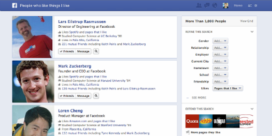 Facebook lanz Graph Search, su buscador interno