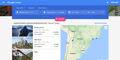 Google Flights lleg a Argentina, Chile, Colombia y Per