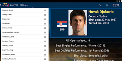 IBM lanza su nueva app para el US Open