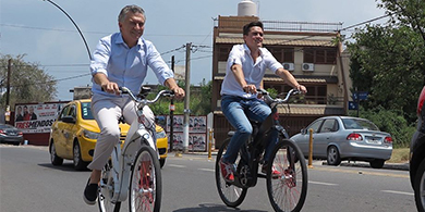 Macri se subi a Gi FlyBike, la bici con app mvil 