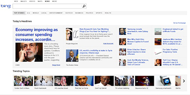 Bing renov su portal de noticias