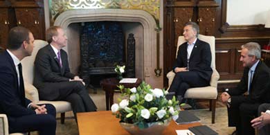 Macri recibi al presidente de Microsoft Corporation, Brad Smith