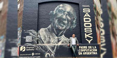 La CESSI homenajea a Manuel Sadosky con un mural en Palermo