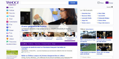 Yahoo estren su nueva portada en Argentina